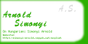 arnold simonyi business card